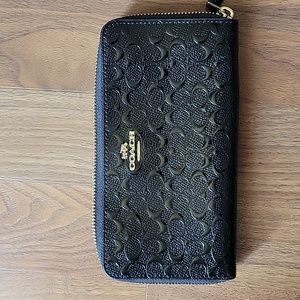 Coach wallet, black patent